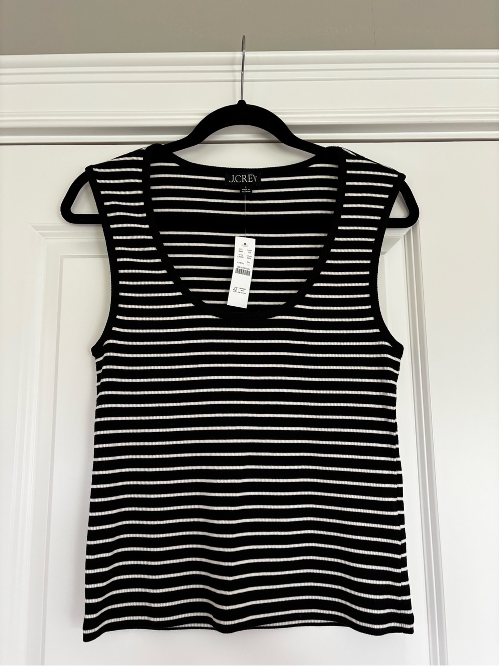 J. CREW Women's Fine Rib Scoopneck Tank